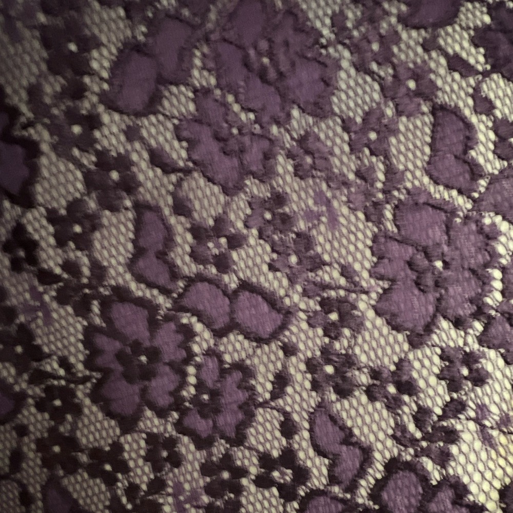 Purple Floral Lace Fabric Material Flowers & Plants 56" Wide 8 Yds Sheer Apparel